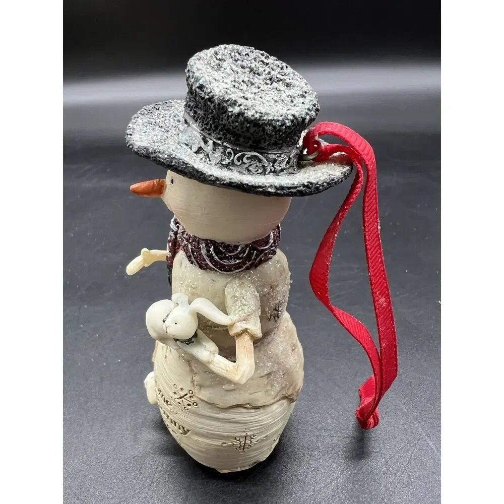 Birch Hearts Snowman Christmas Ornament Figurine 81064 Some Bunny Loves You 2009